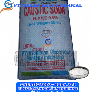 Caustic Soda Flake 98% Asahi – Naoh Lokal – Soda Api Asahi 25 KG